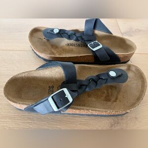 NWOT Birkenstock Gizeh Braided Oiled Leather Sandals | EU 39, Women's 39